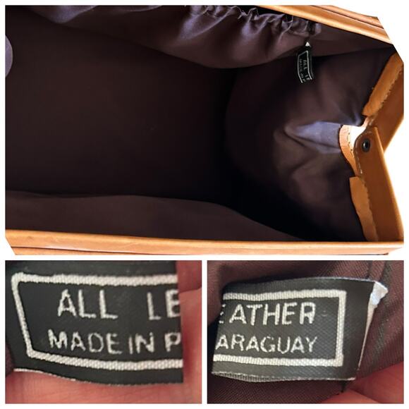 Vintage Hand Tooled Floral Leather Western Style Doctor's Bag Satchel - - Picture 4 of 5